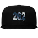 262 Blue & White Snapback/Flat Brim Hat